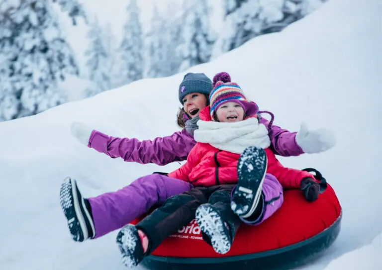 Kinderen die plezier maken Lapland